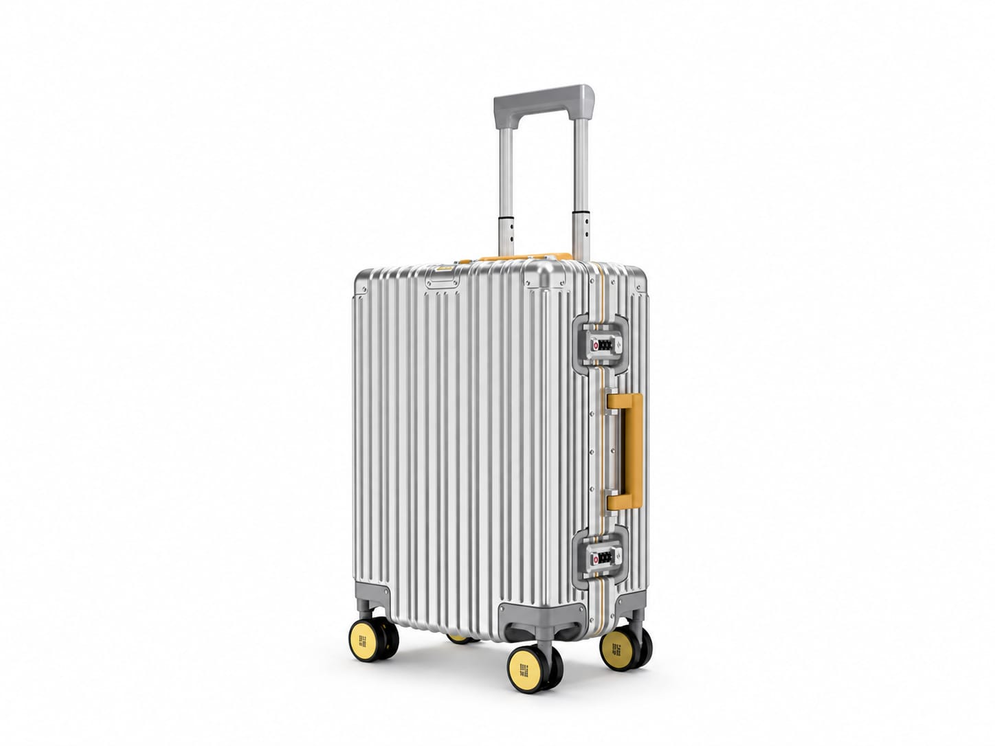 Premium Aluminium Hardside Trolley Suitcase – Silver